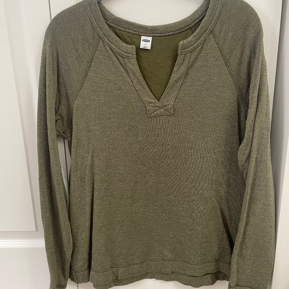 Long sleeve v-neck jersey